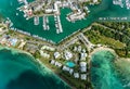 Aerial view of Marina Bas-du-Fort, Pointe-ÃÂ -Pitre, Grande-Terre, Guadeloupe, Caribbean